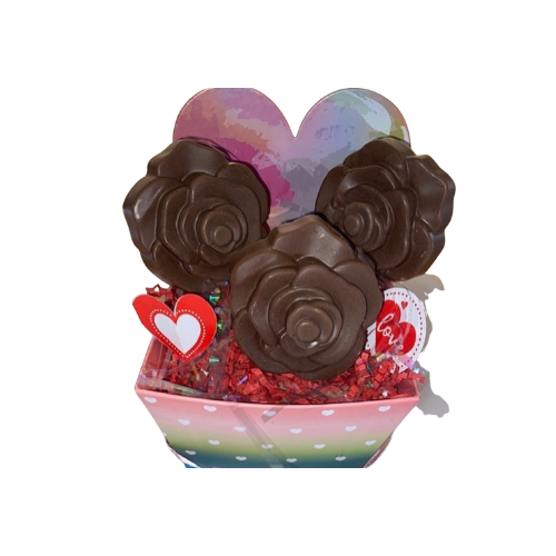 Chocolate Floral Soap Love 3 piece set